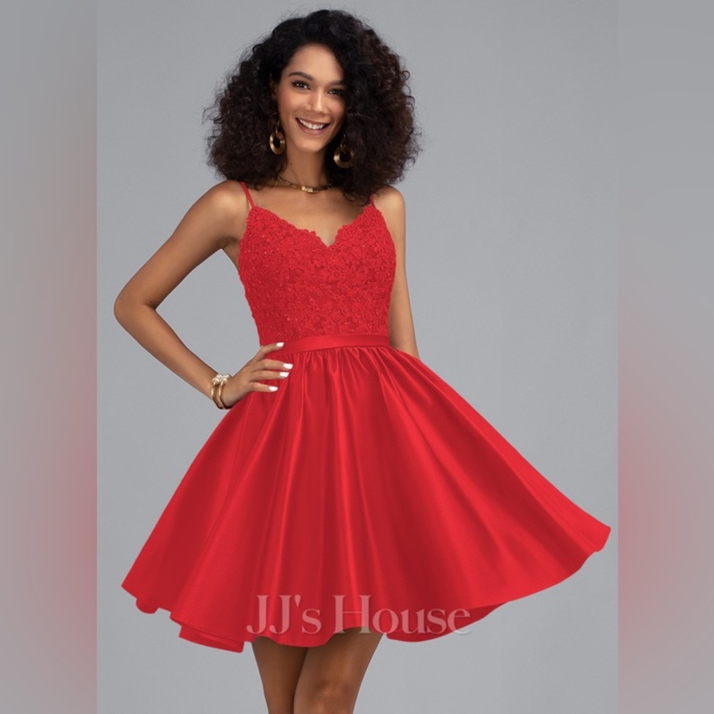 Elegant Red Lace Dress